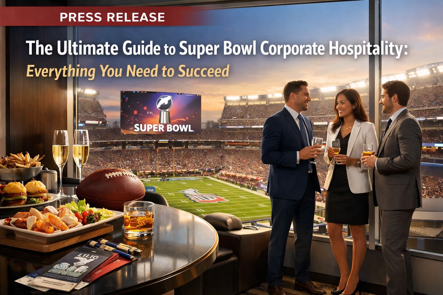 PRESS RELEASE: The Ultimate Guide to Super Bowl Corporate Hospitality: Everything You Need to Succeed hpa42 qshlc