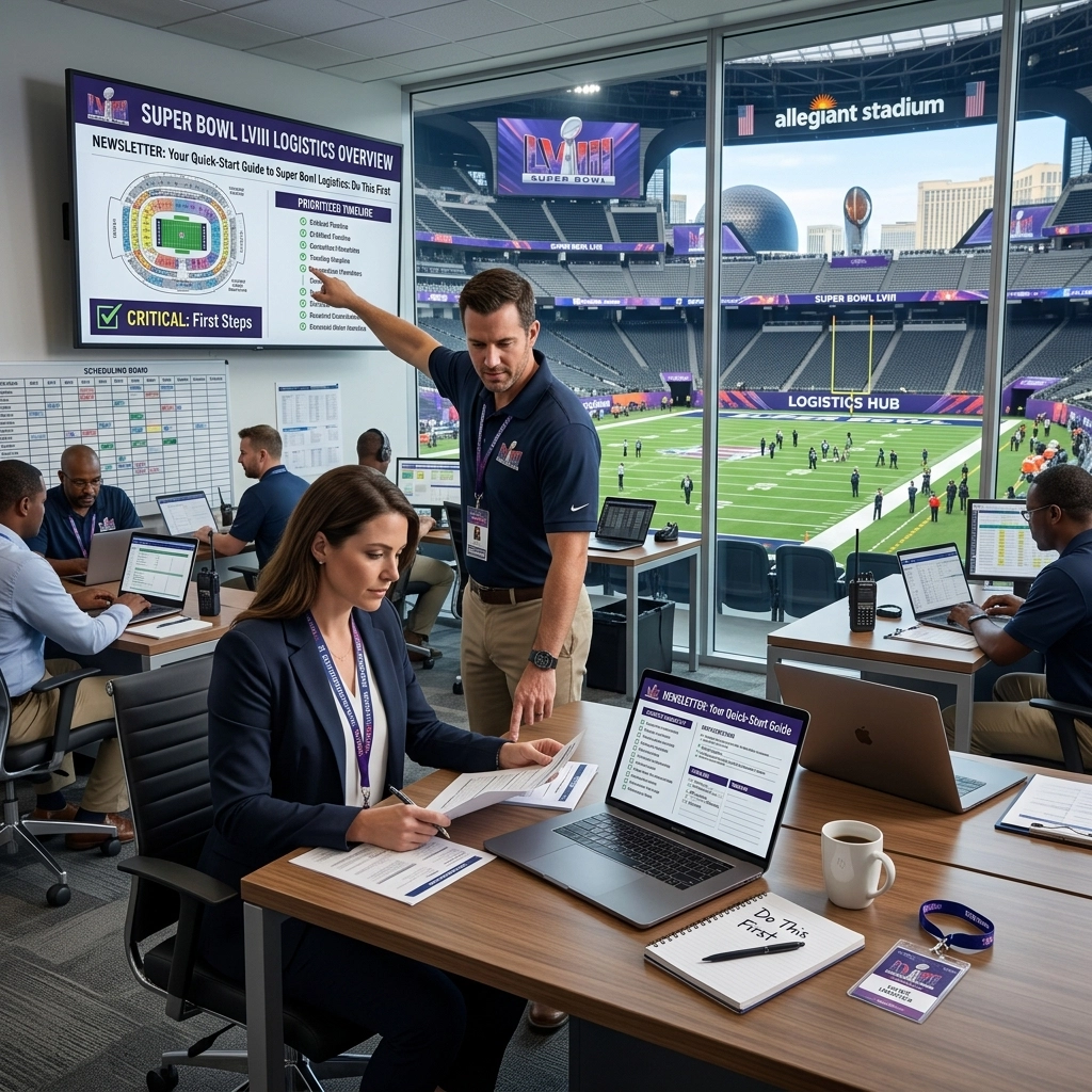 NEWSLETTER: Your Quick-Start Guide to Super Bowl Logistics: Do This First d1309dxlcnz